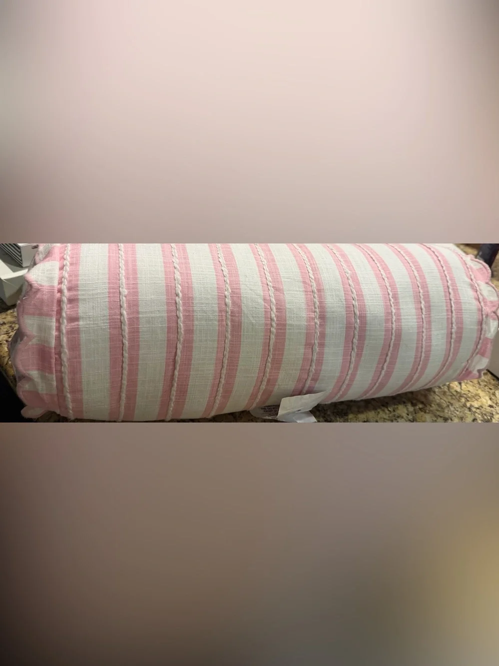 TEEN HOME TARGET NWT Lumbar Bolster Pillow Pink Stripe